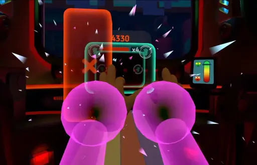 sugar mess vr game with a lot of different mechanics in one game. FPS, mine cart driving, rhythm levels, boss fights, puzzle solving